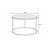Konferenční stolek CHAIN 65 CM stříbrný  Nábytek 42235