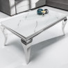 Konferenční stolek MODERN BAROCCO 100 CM SILVER mramorový vzhled  Konferenční stolky 39998