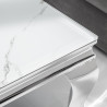 Konferenční stolek MODERN BAROCCO 100 CM SILVER mramorový vzhled  Konferenční stolky 39998