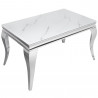 Konferenční stolek MODERN BAROCCO 100 CM SILVER mramorový vzhled  Konferenční stolky 39998