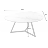 Konferenční stolek MARVELOUS WHITE 90 CM keramika  Nábytek 42142