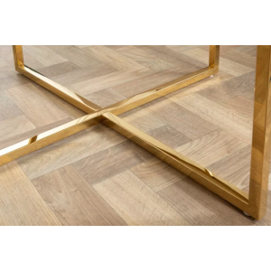 Konferenční stolek ELEGANCE GOLD X 80 CM bílý mramorový vzhled  Komody 42160