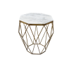 Odkládací stolek DIAMOND NOBLES 50 CM bílý mramor  Konferenční stolky 41856