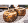 2SET konferenční stolek STONE MOSAIC 65 CM měděný  Konferenční stolky 41432