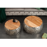 2SET konferenční stolek STONE MOSAIC 65 CM stříbrný  Konferenční stolky 41433