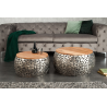 2SET konferenční stolek STONE MOSAIC 65 CM stříbrný  Konferenční stolky 41433