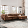 Rohová pohovka Chesterfield pravá mikrovlákno  Sedací soupravy 40667