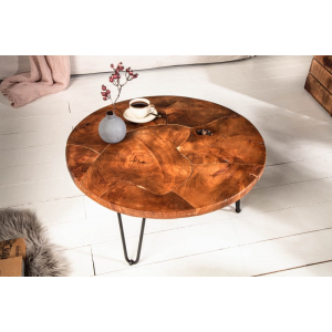 Konferenční stolek WOOD MOSAI 70 CM masiv teak  Komody 39540