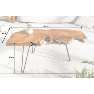 Odkládací stolek WILD 100 CM masiv teak  Konferenční stolky 38797