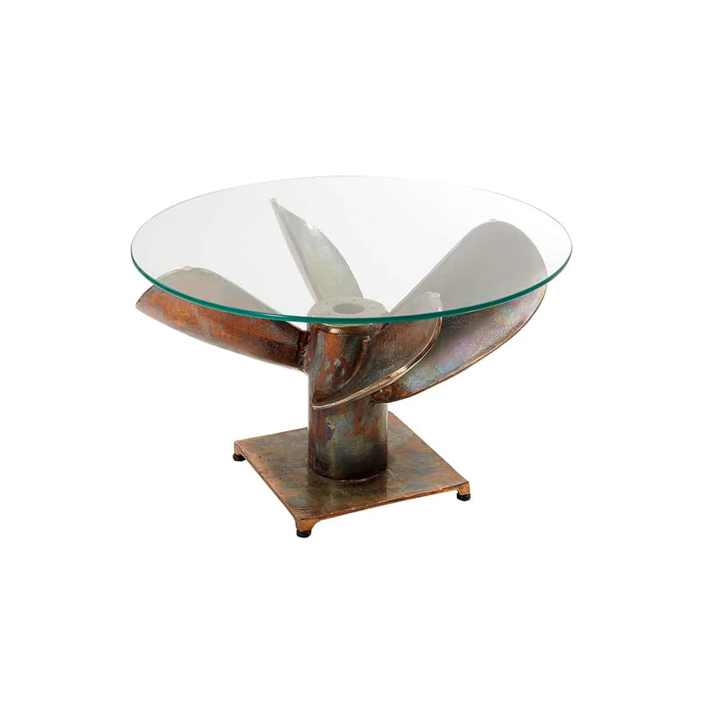 Konferenční stolek OCEAN 60 CM měděný včetně skla  Konferenční stolky 39255