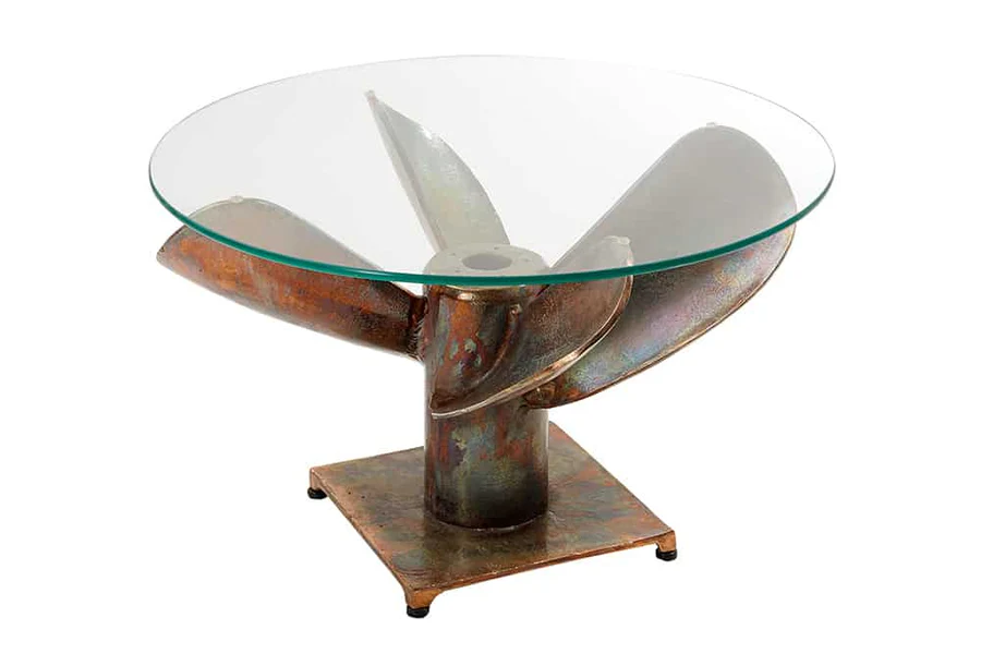 Konferenční stolek OCEAN 60 CM měděný včetně skla  Konferenční stolky 39255