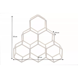 Stojan na láhve HONEYCOMB 35 CM zlatý  Doplňky a dekorace 43192