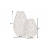 2SET váza ABSTRACT LEAF 40/30 CM stříbrná  Doplňky a dekorace 43189