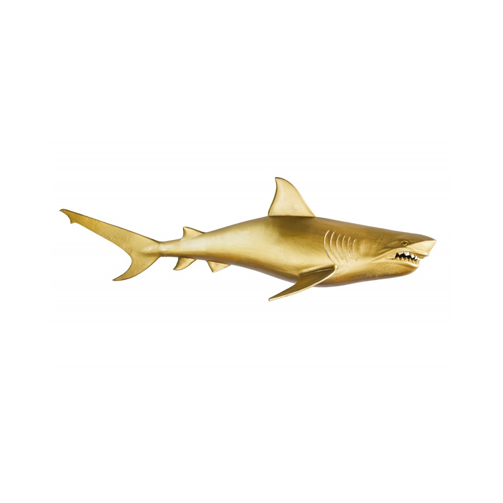 Nástěnná dekorace SHARK GOLD 105 CM pravá  Doplňky a dekorace 43046