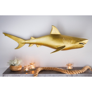 Nástěnná dekorace SHARK GOLD 105 CM levá  Doplňky a dekorace 43045