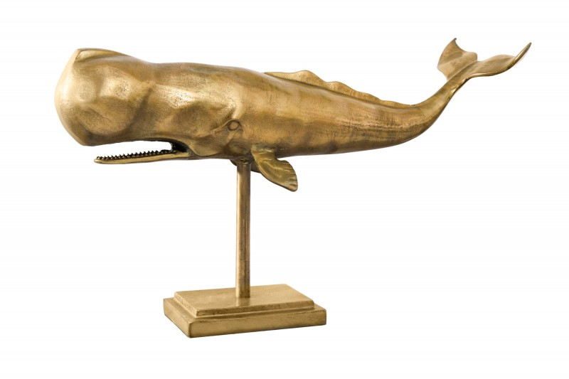 Skulptura WHALE GOLD 70 CM  Doplňky a dekorace 43036