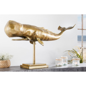 Skulptura WHALE GOLD 70 CM  Doplňky a dekorace 43036