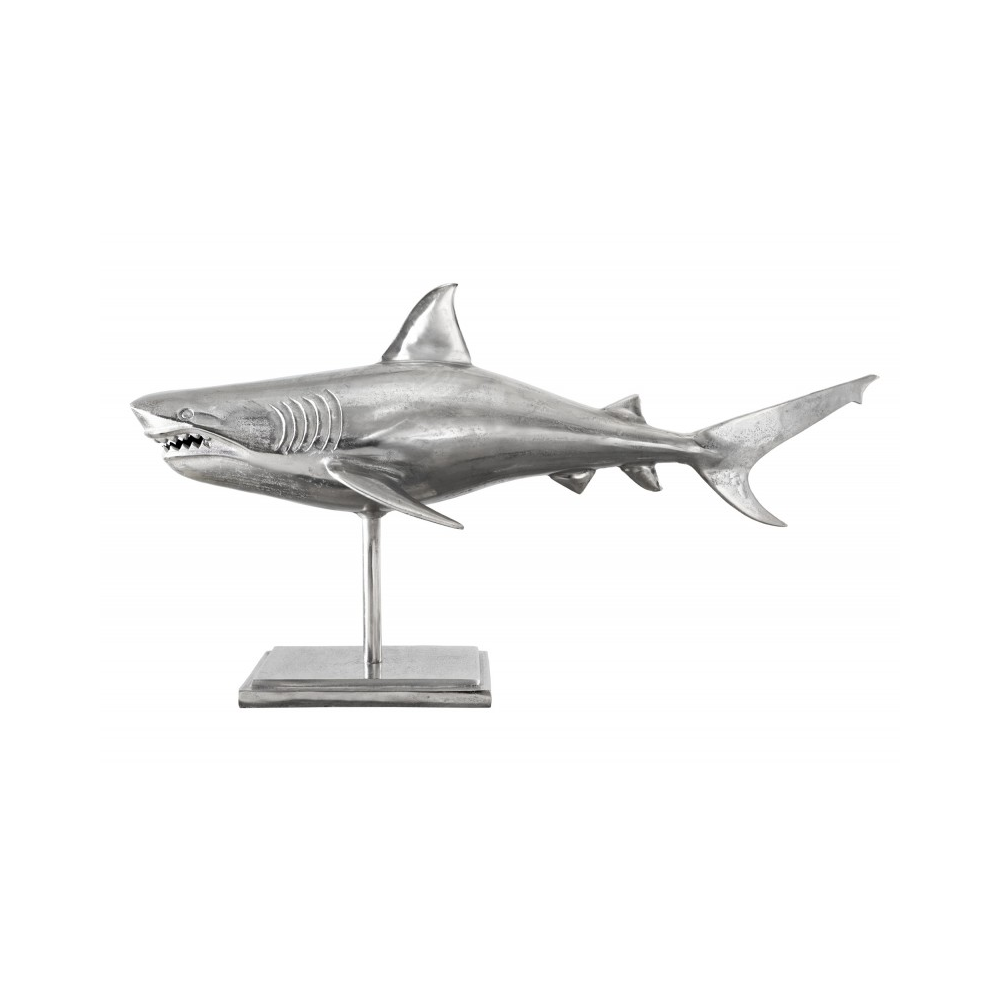 Skulptura SHARK SILVER 100 CM  Doplňky a dekorace 42985