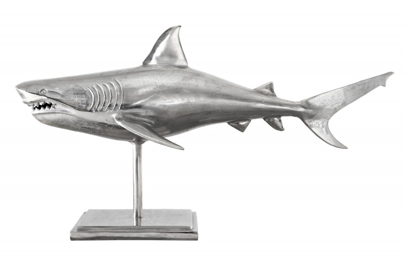 Skulptura SHARK SILVER 100 CM  Doplňky a dekorace 42985