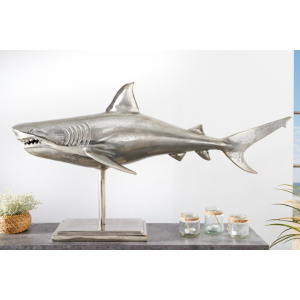 Skulptura SHARK SILVER 100 CM  Doplňky a dekorace 42985