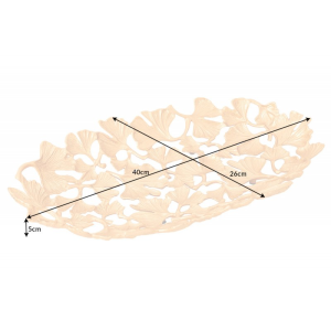 Mísa dekorační GINGKO LEAFS 40x26 CM zlatá  Doplňky a dekorace 41795