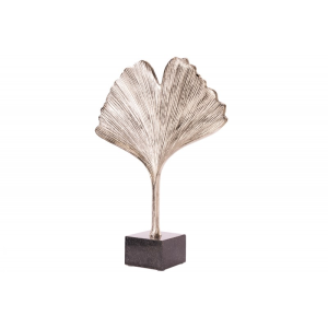 Skulptura GINKGO LEAF 34 CM stříbrná  Doplňky a dekorace 41786