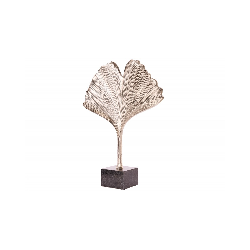 Skulptura GINKGO LEAF 34 CM stříbrná  Doplňky a dekorace 41786