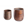 2SET květináč FLOWERS 25/18 CM měděný  Doplňky a dekorace 40906