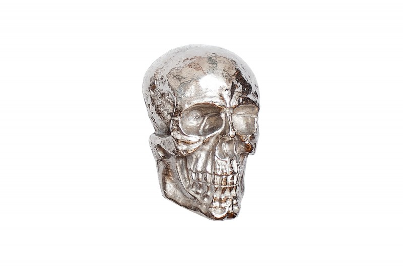 Nástěnná dekorace SKULL 40 CM stříbrná  Doplňky a dekorace 38383