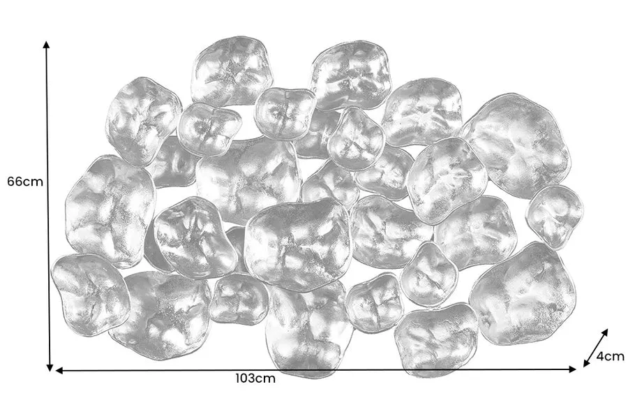 Nástěnná dekorace VARIATION 100 CM stříbrná  Doplňky a dekorace 43822