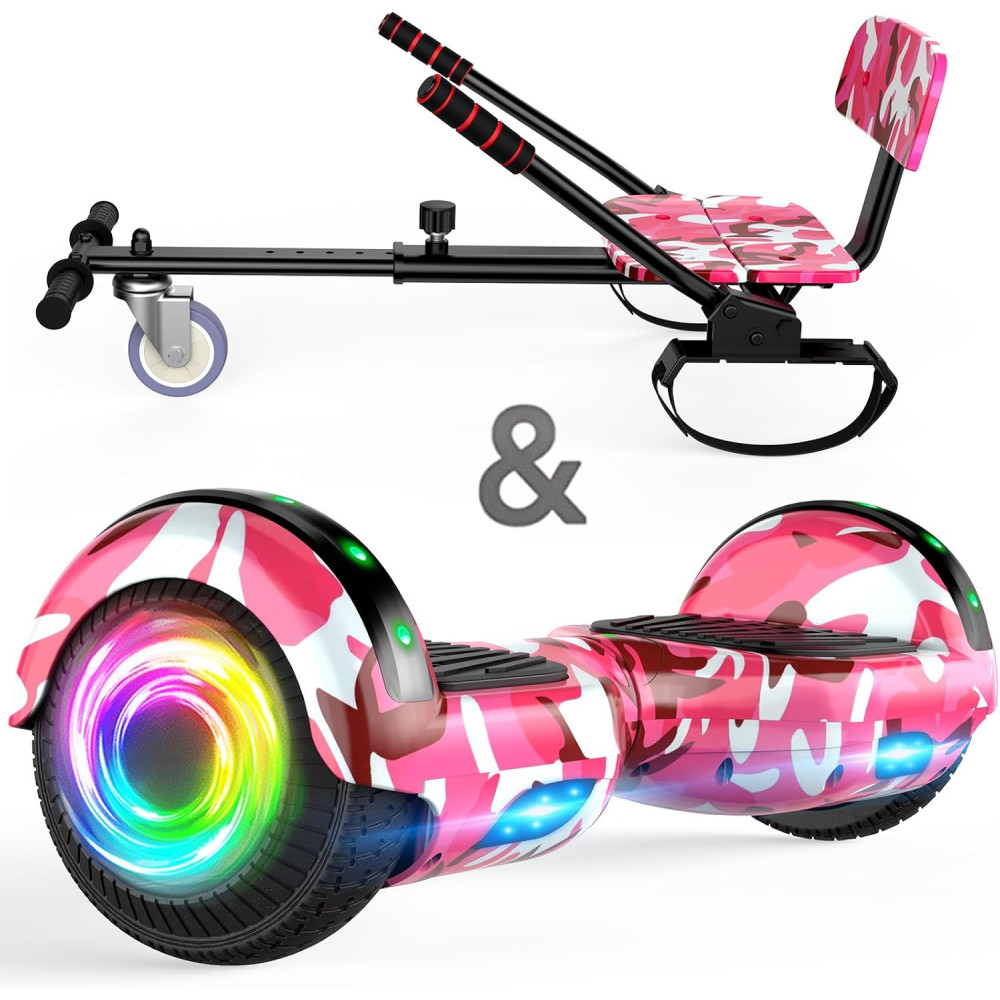 SISIGAD Hoverboard Hoverkart s LED světly a Bluetooth  Elektrické koloběžky 0638457107265