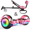 SISIGAD Hoverboard Hoverkart s LED světly a Bluetooth  Elektrické koloběžky 0638457107265