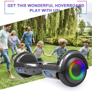 SISIGAD Hoverboard Hoverkart Černá karbon  Elektrické koloběžky 0638457107288