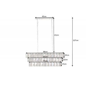 Stropní svítidlo CRYSTAL 90 CM ušlechtilá šedá  Svítidla 42810