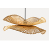 Stropní svítidlo ORGANIC LIVING 70 CM přírodní bambus dvojitý vějíř  Doplňky a dekorace 44523