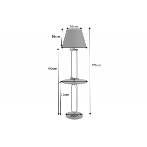 Stojací lampa SERVANT 175 CM černá  Doplňky a dekorace 43759