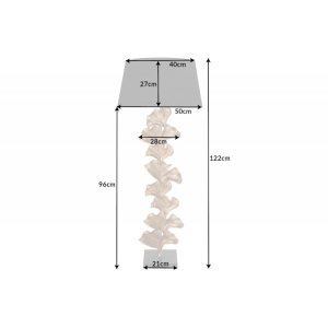 Stojací lampa GINKGO 122 CM zlatá  Doplňky a dekorace 41696