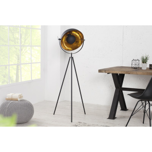 Stojací lampa STUDIO 145 CM černo-zlatá  Doplňky a dekorace 36617