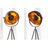Stojací lampa STUDIO 145 CM černo-zlatá  Doplňky a dekorace 36617