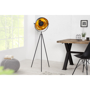 Stojací lampa STUDIO 145 CM černo-zlatá  Doplňky a dekorace 36617