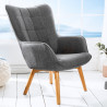 Designová křeslo Scandinavia šedé  Křesla 39187