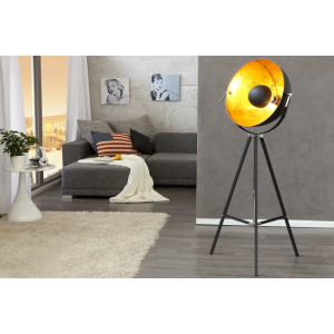 Stojací lampa BIG STUDIO 160 CM černo-zlatá  Doplňky a dekorace 18692