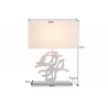 Stolní lampa WAVE 60 CM bílá masiv teak  Doplňky a dekorace 43932