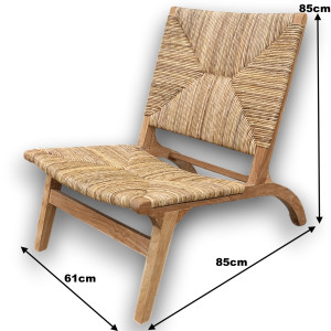 Křeslo s úpletem z vodního hyacintu SIENA  Zahradní sedací nábytek 11103