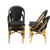 VARENA SET stůl VARENA ⌀75cm 2x BISTRO křesla Černá  Zahradní sety 80041,1