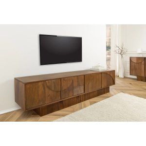 Televizní stolek Art Deco 200cm masiv hnědé mango  TV stolky a komody 45479