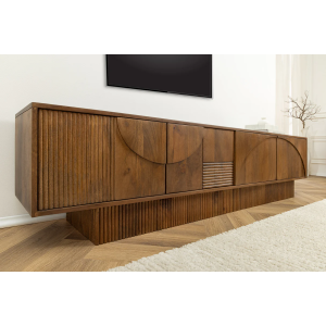 Televizní stolek Art Deco 200cm masiv hnědé mango  TV stolky a komody 45479