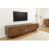 Televizní stolek Art Deco 200cm masiv hnědé mango  TV stolky a komody 45479