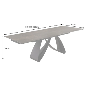 Rozkládací keramický jídelní stůl Infinity 180-220-260cm rezavý mramor  Jídelní stoly 45182