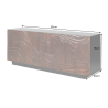 Luxusní 3D komoda Fluid z akáciového masivu 175cm  Komody 45599